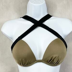 Venus Women Bikini Top Size 34A Cross Strap Sporty Chic Y2K Glam Old‎ Hollywood